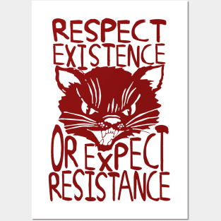 Respect Existence Or Expect Resistance - Sabo Tabby, Punk, Leftist, Socialist Posters and Art